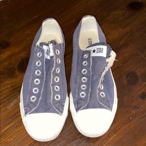 Black Converse slip on sneakers